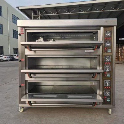 Matéria-prima farinha 3 decks 9 bandejas de gás forno de forno de forno de forno 1760*890*1770mm para loja de alimentos