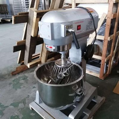 Máquina de mistura de massa planetária de alta velocidade com 3 tipos de batedores e tigela de aço de estanho