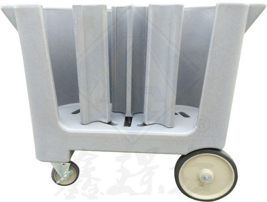 Carrinho de coleta de pratos com placa ajustável Caddy para armazenamento de pratos e conveniência do carrinho