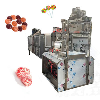 Máquina de processamento de doces de fácil instalação para fazer doces de goma preenchidos no centro de design