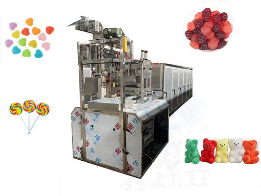 Máquina de processamento de doces de fácil instalação para fazer doces de goma preenchidos no centro de design