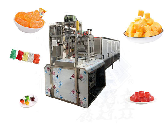 Máquina de processamento de doces de fácil instalação para fazer doces de goma preenchidos no centro de design
