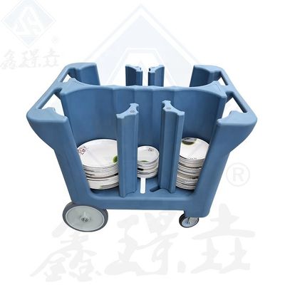 Equipamento de cozinha Alimentos Carrinho de prato de moldagem giratória quente com rodas grandes e cor personalizada