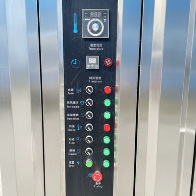 Aço inoxidável 16 bandejas Óleo diesel Comercial Elétrico Mooncake Convecção Forno Prata