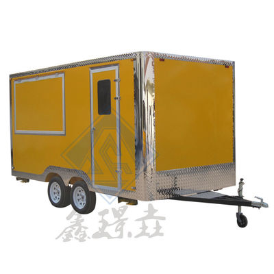 Reboque de barra móvel de aço inoxidável personalizado para caminhão de sorvete, caminhão de café, caminhão de comida