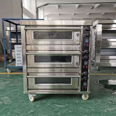 3 Deck 6 Tray Forno de Pão Francês de Gás com Design Multifuncional em Directo