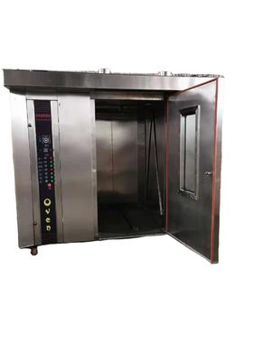 Fonte de energia Gas Equipamento de panificação de pão 32 bandejas Forno rotativo Máquina de panificação comercial