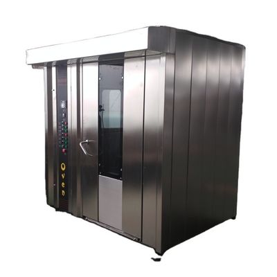 Fonte de energia Gas Equipamento de panificação de pão 32 bandejas Forno rotativo Máquina de panificação comercial
