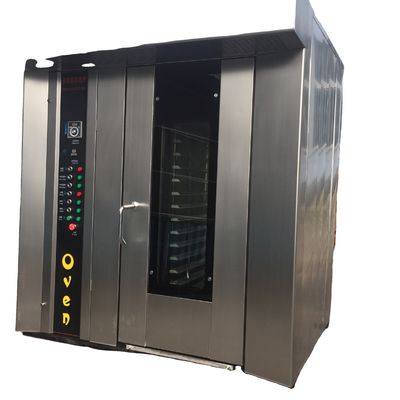 Fonte de energia Gas Equipamento de panificação de pão 32 bandejas Forno rotativo Máquina de panificação comercial