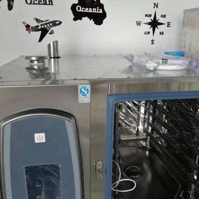 Forno combinado de convecção a gás de 8 bandejas para assar pão francês certificado CE e potência de 18,6 kW