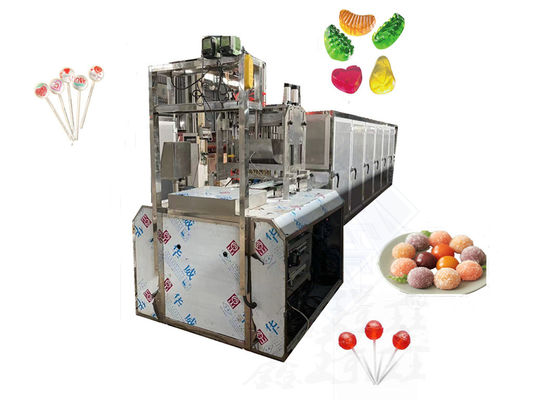 0.6-0.8 Máquina de processamento de doces Toffee Candy Depositor Hard Candy Making Machine Line