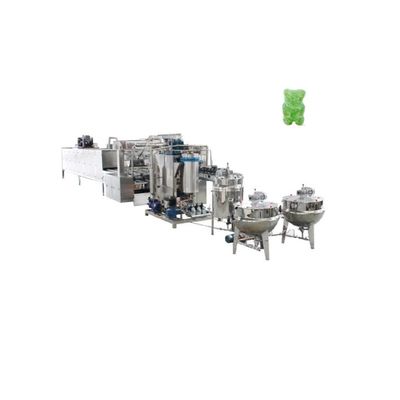 Máquina de goma automática de 220 V para fabricação de doces de urso goma em bebidas alimentares