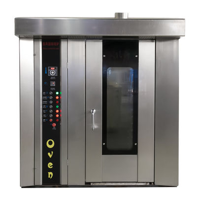Alta capacidade 12/32/64 bandejas rotativas convecção elétrica padaria forno de pizza para assar