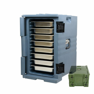 Caixa térmica isolada de transporte a partir de um saco de aquecimento/resfriamento para controlo da temperatura dos alimentos