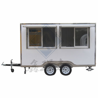 Reboque Bar Trailer Caminhões de comida de rua Miami Sorvete Trailer de comida galvanizado Bebidas Hot Dog Carrinho de café para padaria