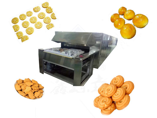 Forno de túnel de tamanho médio para assar biscoitos e omeletes de ovo em uma loja de alimentos e bebidas