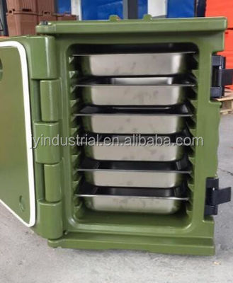Carregador de frigoríficos de carga frontal isolado de 90 L para transporte de alimentos quentes