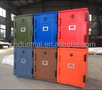 Carregador de frigoríficos de carga frontal isolado de 90 L para transporte de alimentos quentes