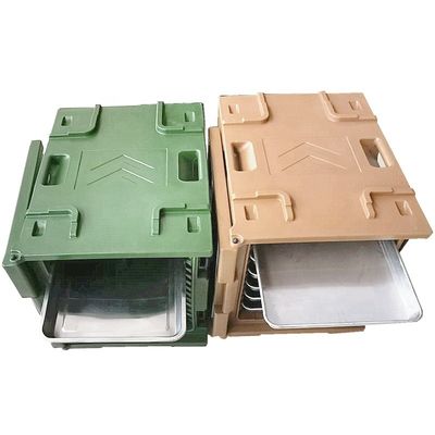 Conservar alimentos aquecidos em recipientes de polietileno com equipamentos de aquecimento