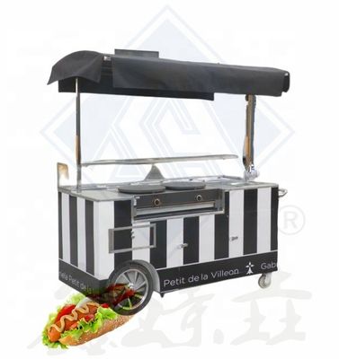 Carrinho de alimentos de aço inoxidável para carne batatas fritas longa vida útil Carrinho de mão de carrinho
