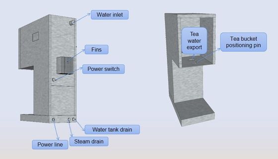 Material de habitação Aço inoxidável JYT-5P 2022 Máquina automática de fazer chá com 12 funções