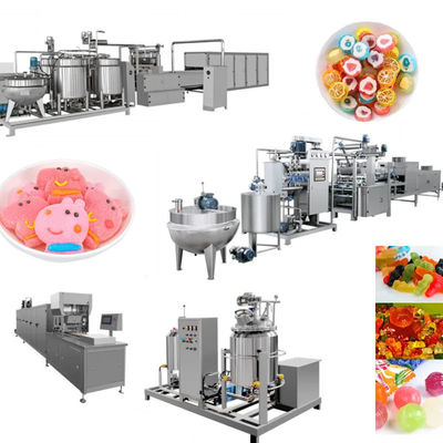 Linha avançada de produção de chocolate de doces de geleia dura e macia com 150 máquinas de fazer doces