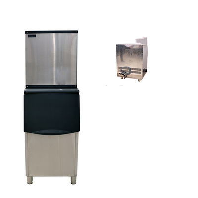 Máquina de fabricação de cubos de gelo comerciais de aço inoxidável 1000 kg/dia com função automática