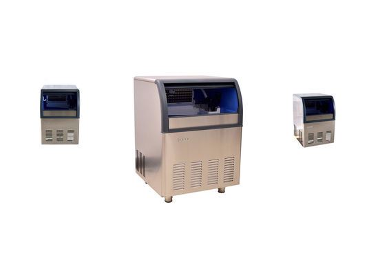 Máquina de fabricação de cubos de gelo comerciais de aço inoxidável 1000 kg/dia com função automática