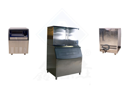 Aço inoxidável comercial 10 toneladas por dia Máquina de gelo de cubo Alta produtividade