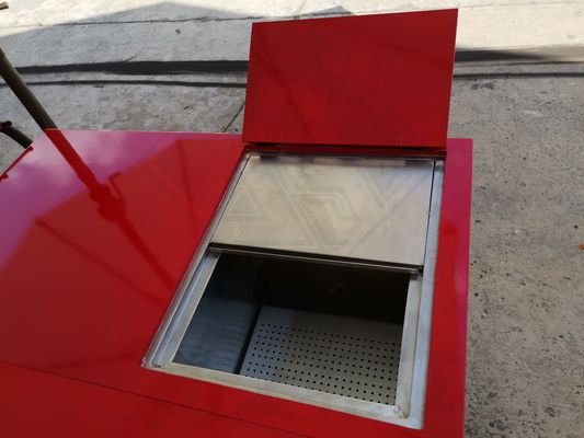 Carrinho de comida móvel multifuncional e opções personalizáveis