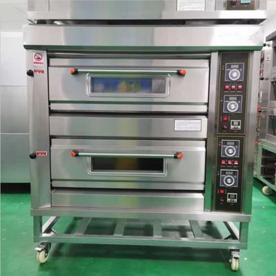 Forno de pizza de 2 decks e 4 bandejas perfeito para a padaria em equipamentos de hotel de uso geral