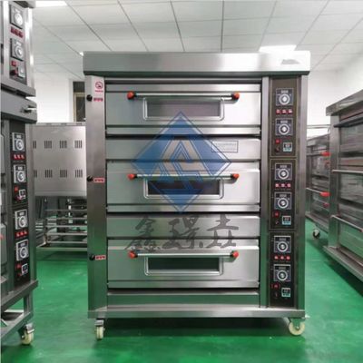 0.1kw Forno a gás de padaria comercial 3/4 deck Forno a gás de pizza de padaria / Forno de convecção a gás