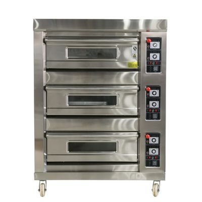 Máquinas de panificação Forno de panificação de pão a gás de 3 andares para o trigo Fabricação de pão Pita