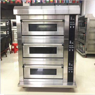 Máquinas de panificação Forno de panificação de pão a gás de 3 andares para o trigo Fabricação de pão Pita