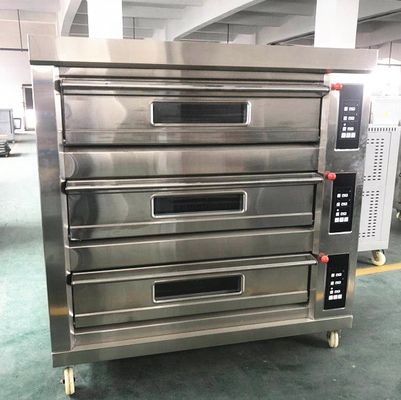 Máquinas de panificação Forno de panificação de pão a gás de 3 andares para o trigo Fabricação de pão Pita