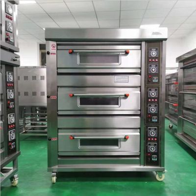 Máquinas de panificação Forno de panificação de pão a gás de 3 andares para o trigo Fabricação de pão Pita