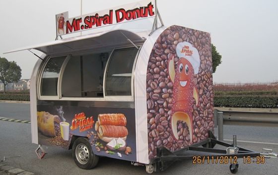 Função de máquinas Venda de alimentos Trailers móveis de aço inoxidável 285*200*215