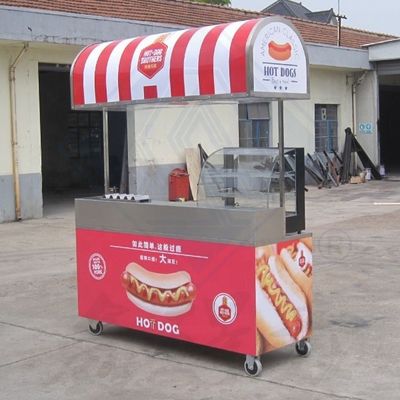 Função de máquinas Venda de alimentos Trailers móveis de aço inoxidável 285*200*215