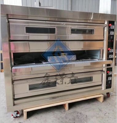 2022 Máquina de assar pizza Forno comercial de gas com suporte técnico em vídeo