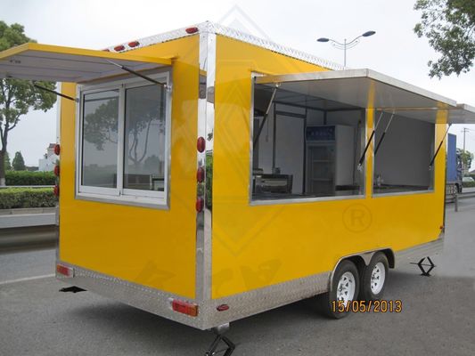 Caminhão de lanches de comida personalizado vendendo comida em movimento com trailer de fast food móvel