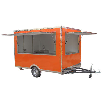 Modelo L280cm*W200cm*H210cm Reboque de alimentos com peças sobressalentes Carrinho de comida fria para lanches comerciais