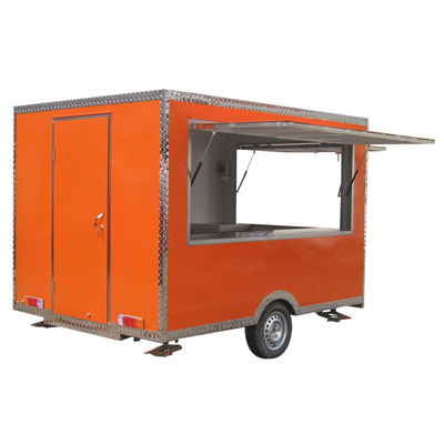 Modelo L280cm*W200cm*H210cm Reboque de alimentos com peças sobressalentes Carrinho de comida fria para lanches comerciais