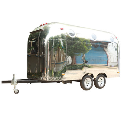 Airstream BBQ Food Cart Food Truck Trailer Totalmente equipado Trailer de barras de reboque para adega