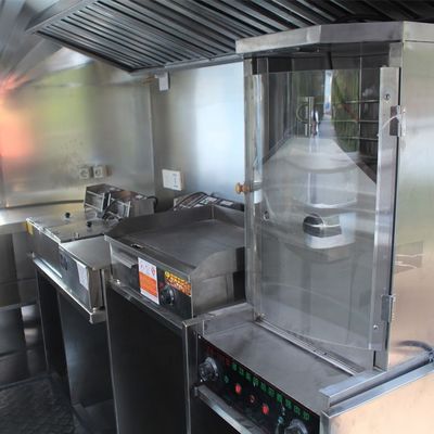 1.5kw Crepe Food Trailer Perfeito para bebidas de churrasco e serviços de venda móvel