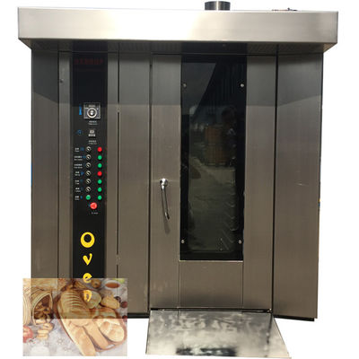 Forno rotativo elétrico a gás automático de 32 bandejas para máquina de processamento de alimentos para panificação de pão Pita