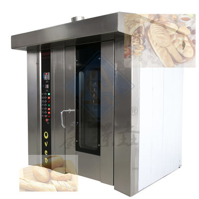 Forno rotativo de 32 bandejas com temperatura controlada para produção de pão no mercado de retalho