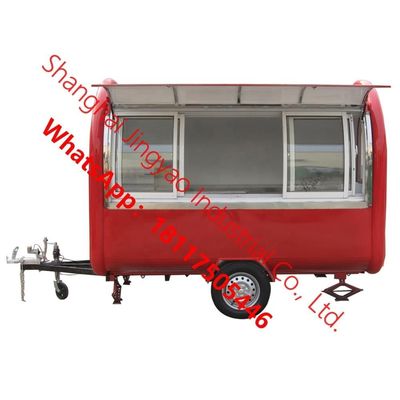 JY-FR220B Shanghai Mobile Kiosk Cabin Food Trailer com 220v Voltagem e 1.5kw Potência