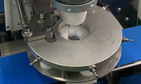 220v/380v Pequena máquina de incrustação Depositador de cortador para biscoitos de duas cores e preenchimento