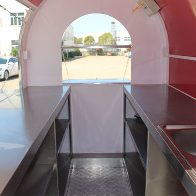 Conveniente L380 x W160 x H235cm Caminhão de comida elétrica Ideal para lanches e donuts de rua