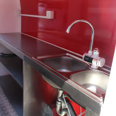 Conveniente L380 x W160 x H235cm Caminhão de comida elétrica Ideal para lanches e donuts de rua